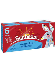 Sunbeam Foods Sultanas Snack Pack 40g - 6 Pack 240g x 1